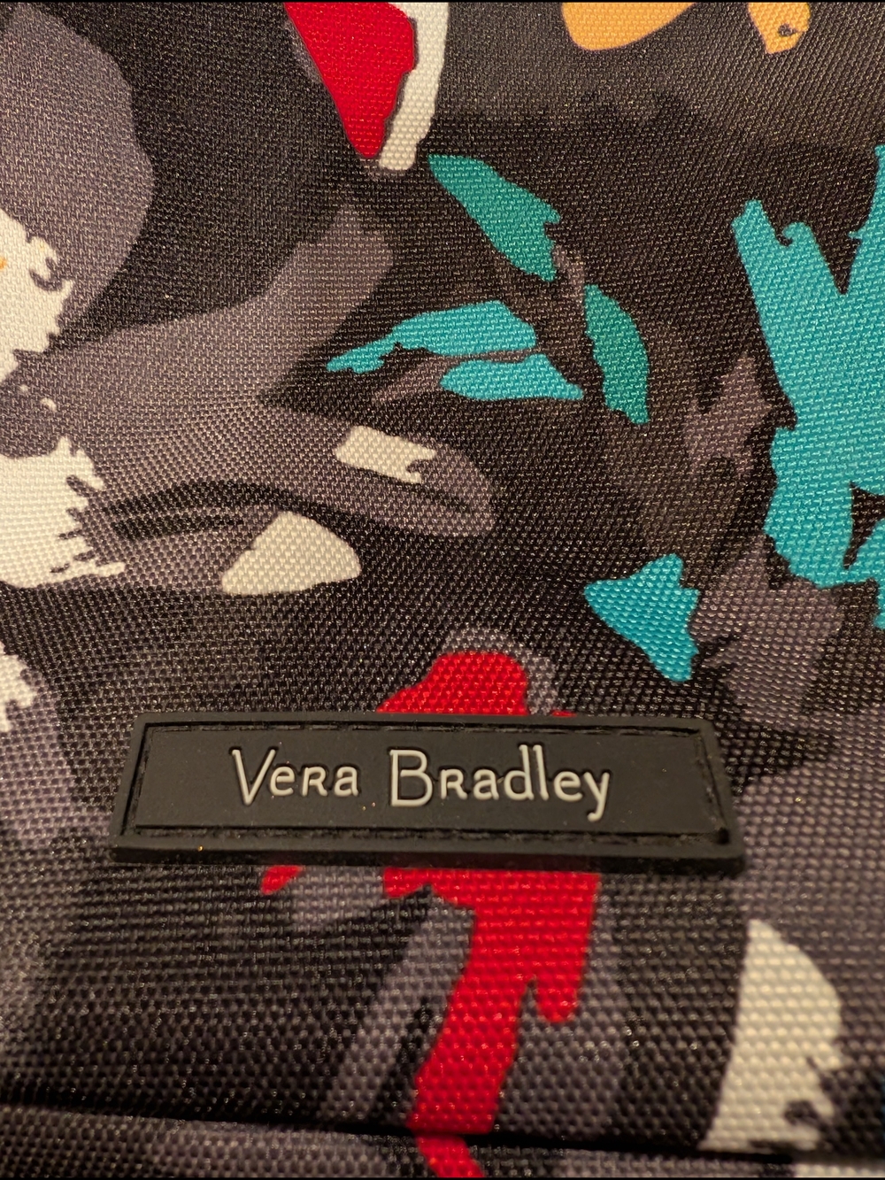 NWOT Vera Bradley Floral Print Lunchbox in Black Multicolor - Picture 2 of 7